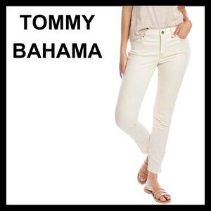 TOMMY BAHAMA White boyfriend slim cut low rise preppy jeans
